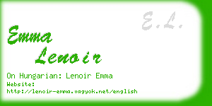 emma lenoir business card